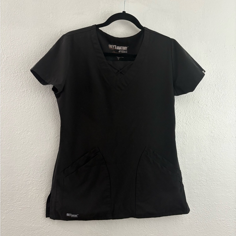 Grey's Anatomy Stretch Women's Define 2-Pocket V-Neck black set size S